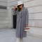 Elegant Womens Trench Coat MidLong Winter Pea Coat With Notched Lapel And Pockets 8