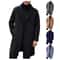 Luxury Mens Wool Blend Coat Classic Mens Trench Pea Coat MidLength Winter Overcoat 1