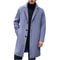 Luxury Mens Wool Blend Coat Classic Mens Trench Pea Coat MidLength Winter Overcoat 3