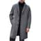 Luxury Mens Wool Blend Coat Classic Mens Trench Pea Coat MidLength Winter Overcoat 4