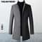 Oversized Mens Wool Pea Coat Classic Mens Wool Overcoat Business Casual Winter Jacket 4XL 0