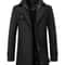 Classic Double Collar Mens Pea Coat Elegant Mens Woolen Trench Coat Winter Overcoat 2