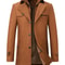 Classic Double Collar Mens Pea Coat Elegant Mens Woolen Trench Coat Winter Overcoat 9