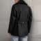 Contrast Detail Mens Wool Pea Coat Classic Double Breasted Pea Coat Winter Overcoat 0