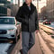 Contrast Detail Mens Wool Pea Coat Classic Double Breasted Pea Coat Winter Overcoat 1