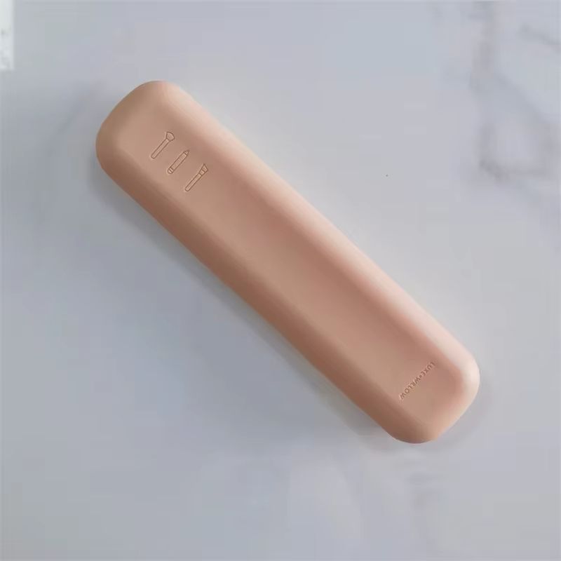 Portable Silicone Makeup Brush Holder Waterproof Travel Makeup Brush Case With Sponge Storage 7