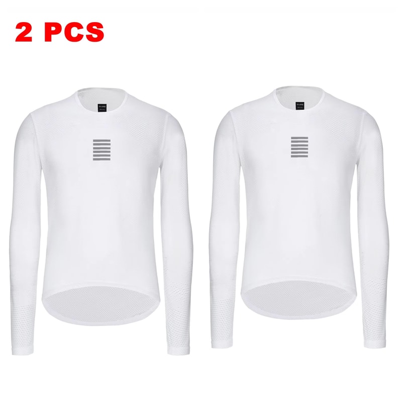 Rsantce Mens Cycling Base Layer Breathable Long Sleeve Bike Jersey Undershirt For Racing Training 9
