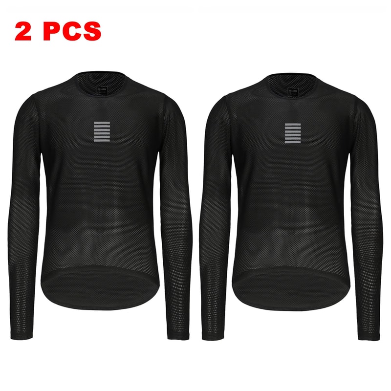 Rsantce Mens Cycling Base Layer Breathable Long Sleeve Bike Jersey Undershirt For Racing Training 7
