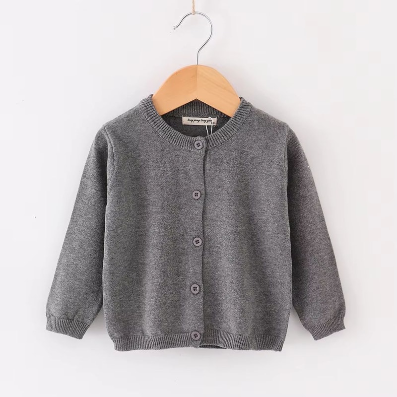 Autumn Toddler Knit Cardigan Soft Long Sleeve Kids Sweater Jacket Casual Baby Cardigan Sweater 9