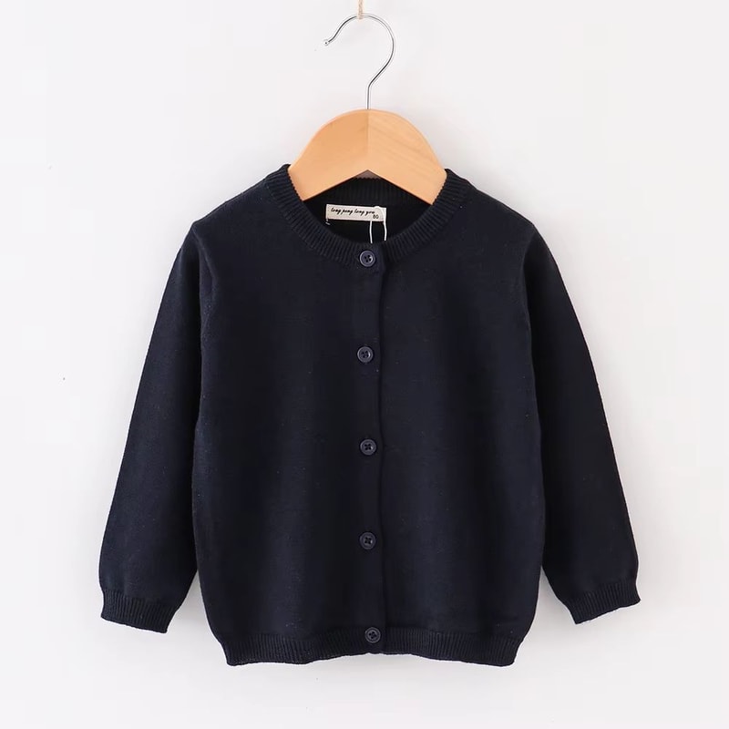 Autumn Toddler Knit Cardigan Soft Long Sleeve Kids Sweater Jacket Casual Baby Cardigan Sweater 12
