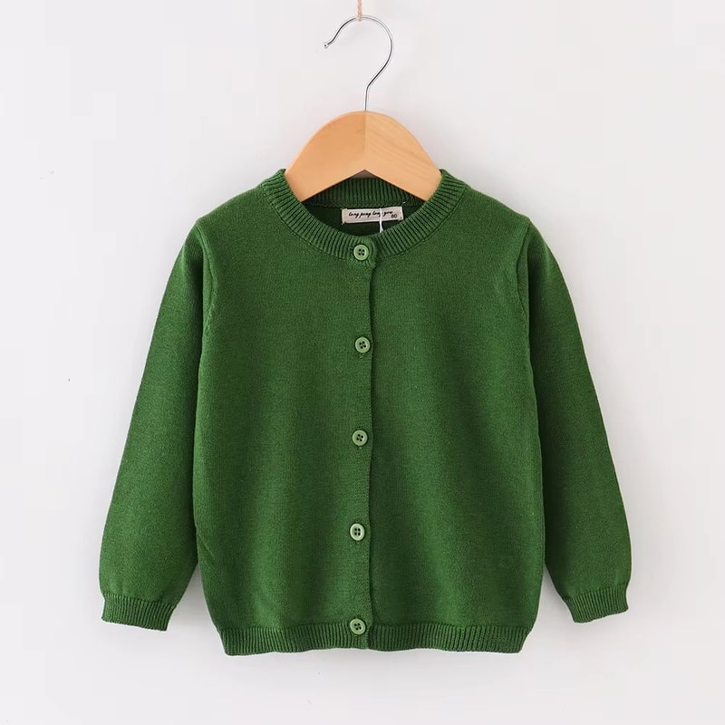 Autumn Toddler Knit Cardigan Soft Long Sleeve Kids Sweater Jacket Casual Baby Cardigan Sweater 7