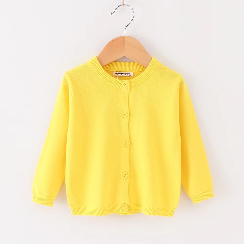 Autumn Toddler Knit Cardigan Soft Long Sleeve Kids Sweater Jacket Casual Baby Cardigan Sweater 8