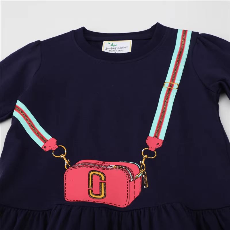 Jumping Meters Princess Girls Dress Bag Print Party Toddler Princess Dress Autumn Winter Girls Part 3