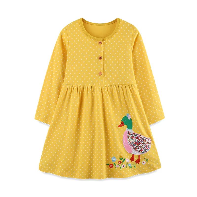 Jumping Meters Princess Girls Dress Bag Print Party Toddler Princess Dress Autumn Winter Girls Part 6