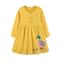 Jumping Meters Princess Girls Dress Long Sleeve Toddler Party Dress Animal Applique Polka Dot Kids 10