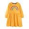 Jumping Meters Rainbow Sweater Dress Long Sleeve Girls Cotton Dress Autumn Winter Toddler Party Dre 2
