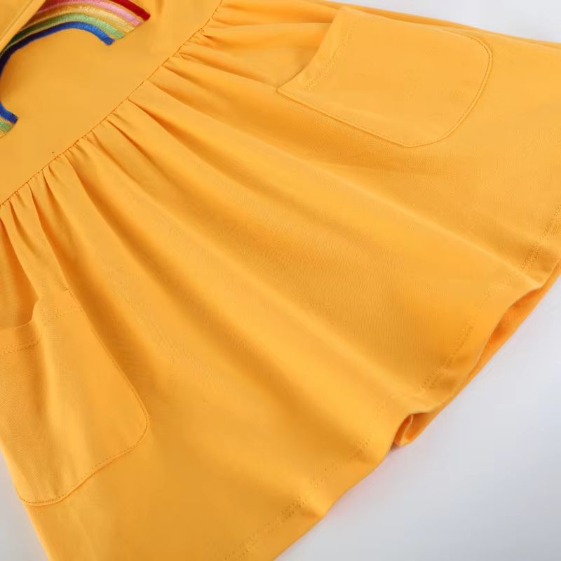 Jumping Meters Rainbow Sweater Dress Long Sleeve Girls Cotton Dress Autumn Winter Toddler Party Dre 3