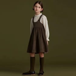 retro girls corduroy dress adjustable strap toddler pinafore dress sleeveless casual kids corduroy jumper dress