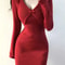 Elegant Red Crochet Knit Dress Vintage Bodycon Midi Dress Luxury Womens Knit Bodycon Dress 0