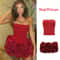 Mingmingxi Strapless Red Cocktail Dress Lace Up Back Luxury Red Mini Dress Elegant Women Party Mini 4