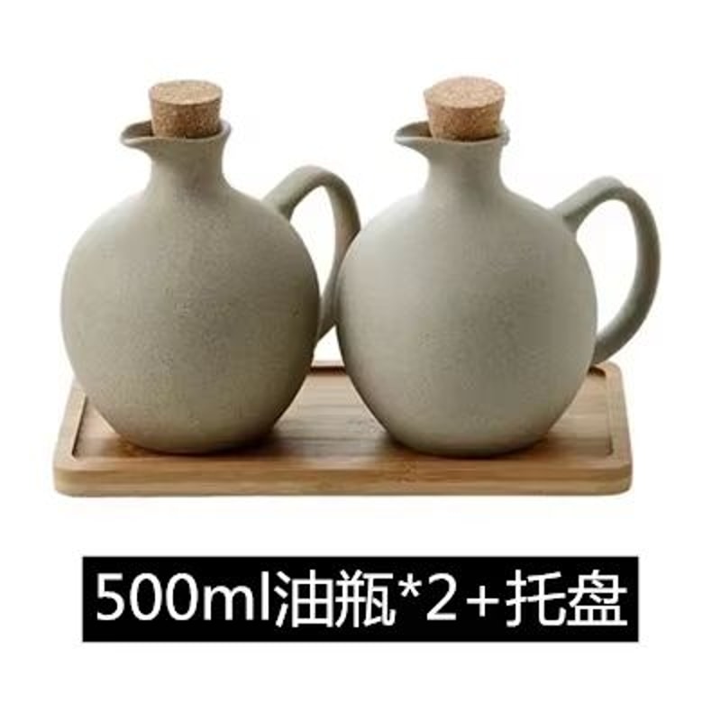 Japanese Style Ceramic Seasoning Jar Set Pottery Salt And Sugar Container Kitchen Condiment Storage 9