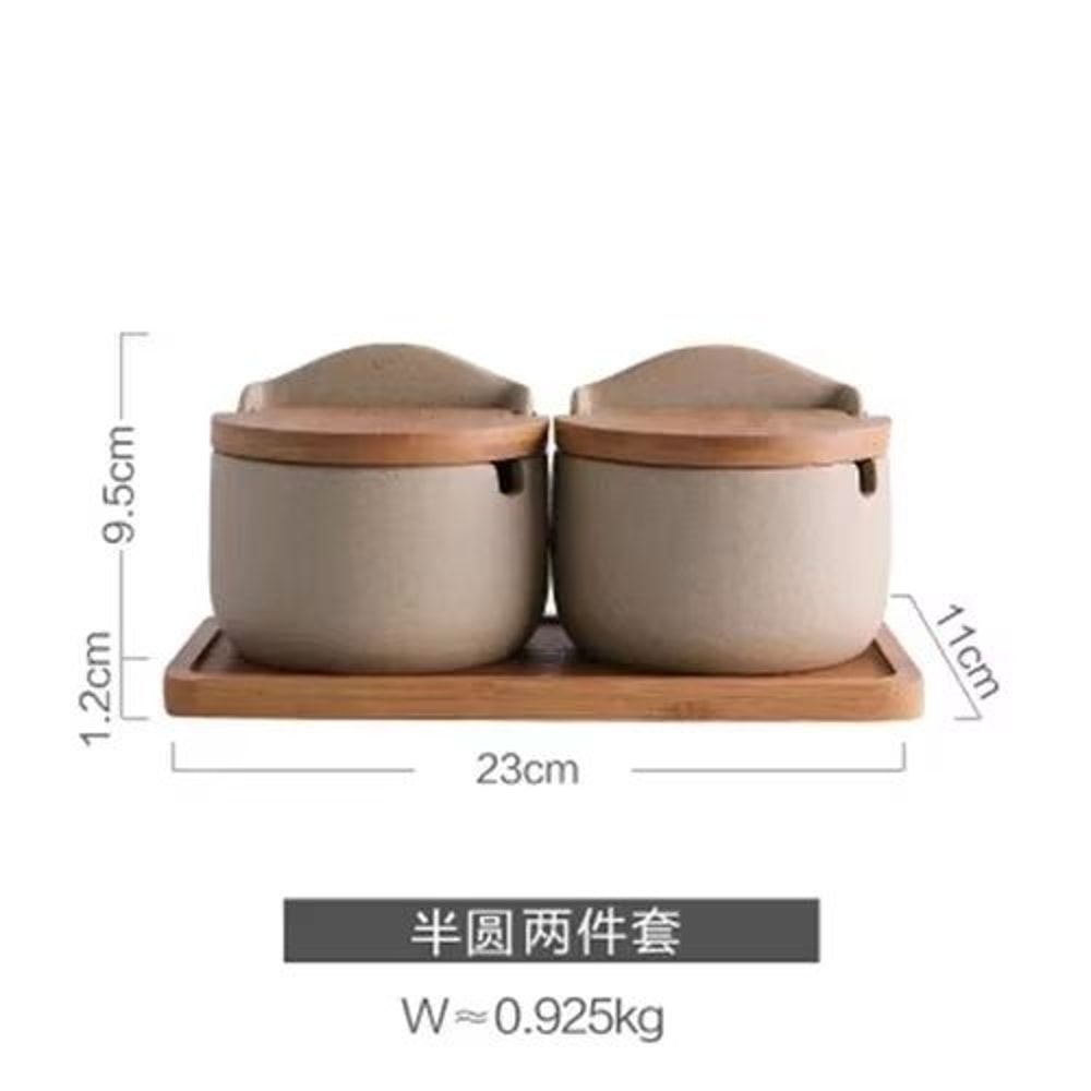 Japanese Style Ceramic Seasoning Jar Set Pottery Salt And Sugar Container Kitchen Condiment Storage 7