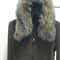 Military Green Oversized Fur Collar Jacket With Hooded Zip Knit Sweater Coat For Women 3