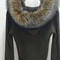 Military Green Oversized Fur Collar Jacket With Hooded Zip Knit Sweater Coat For Women 4