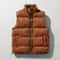 Unisex Shiny Puffer Vest With Stand Collar Lightweight Winter Padded Vest 0