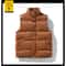 Unisex Shiny Puffer Vest With Stand Collar Lightweight Winter Padded Vest 3