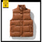 Unisex Shiny Puffer Vest With Stand Collar Lightweight Winter Padded Vest 3