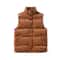 Unisex Shiny Puffer Vest With Stand Collar Lightweight Winter Padded Vest 5