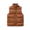 Unisex Shiny Puffer Vest With Stand Collar Lightweight Winter Padded Vest 5