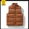 Unisex Shiny Puffer Vest With Stand Collar Lightweight Winter Padded Vest 6
