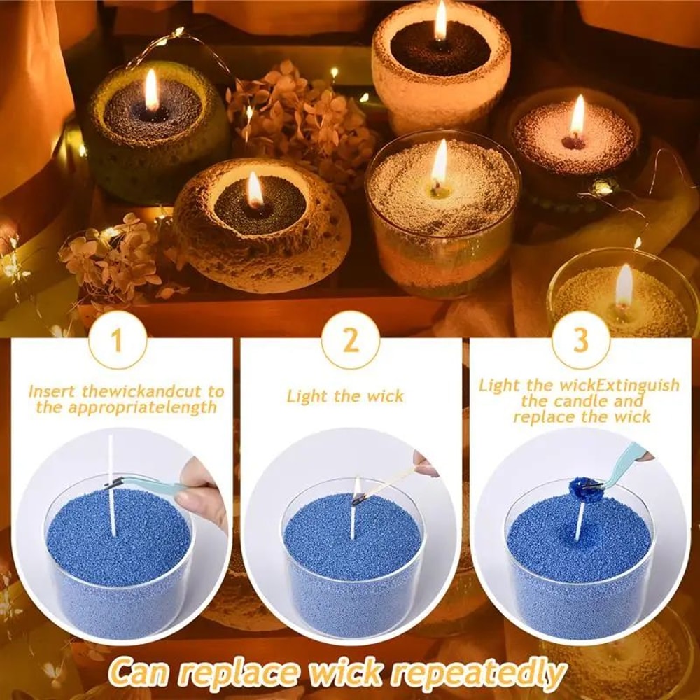 Creative DIY Candle Sand Wax Colorful Pearl Granules For Handmade Candle Crafts 5