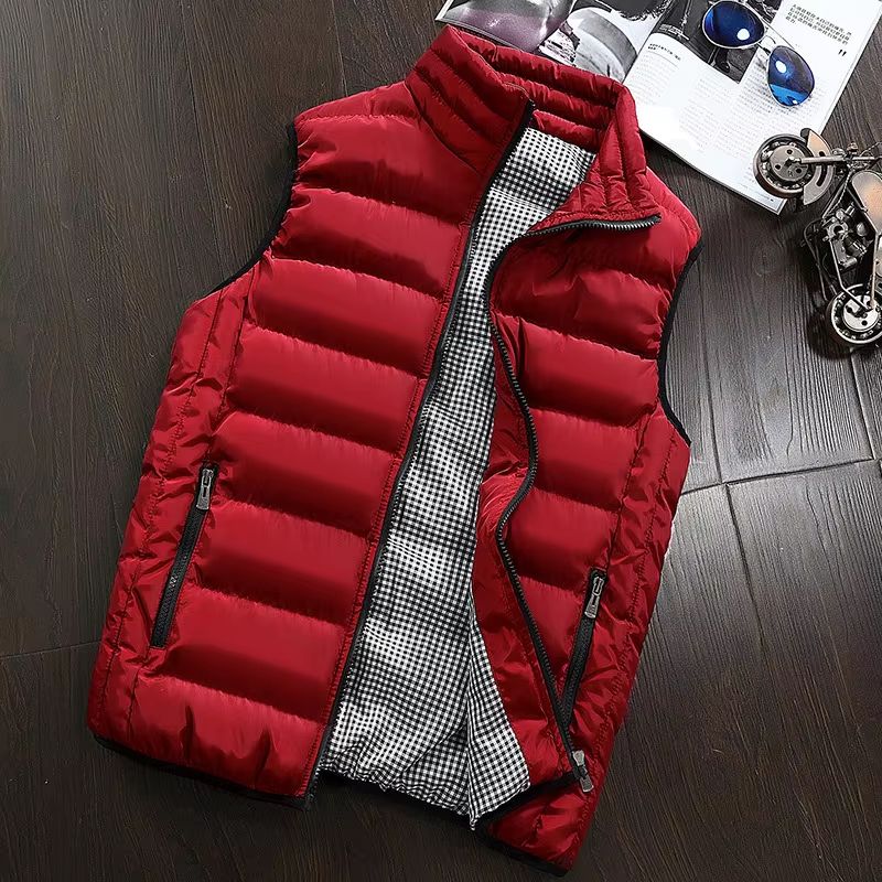 Mens Windproof Puffer Vest Warm Thickened Sleeveless Winter Jacket 0