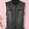 Mens Genuine Leather Biker Vest With Multi Pocket Design And Zipper Sleeveless Jacket 2