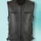Mens Genuine Leather Biker Vest With Multi Pocket Design And Zipper Sleeveless Jacket 4
