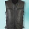 Mens Genuine Leather Biker Vest With Multi Pocket Design And Zipper Sleeveless Jacket 4