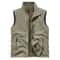 Mens Fleece Tactical Vest Warm Outdoor Hunting Fishing Vest Multi Pocket Military Waistcoat 9