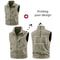Mens Fleece Tactical Vest Warm Outdoor Hunting Fishing Vest Multi Pocket Military Waistcoat 4
