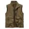 Mens Fleece Tactical Vest Warm Outdoor Hunting Fishing Vest Multi Pocket Military Waistcoat 6