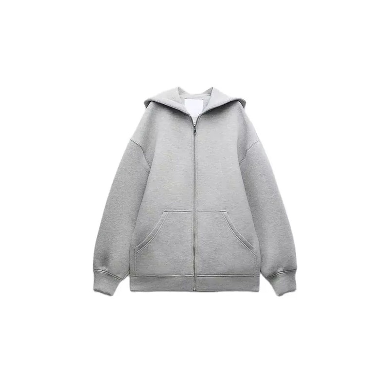 Womens Oversized Zip Hoodie Casual Hooded Sweatshirt Jacket Loose Streetwear Sports Top 4