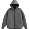 Womens Oversized Hooded Zip Jacket Casual Gray Big Pocket Outerwear Coat 1
