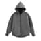 Womens Oversized Hooded Zip Jacket Casual Gray Big Pocket Outerwear Coat 7