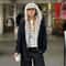 Womens Y2K Fur Collar Jacket Oversized Velvet Hooded Streetwear Coat 3