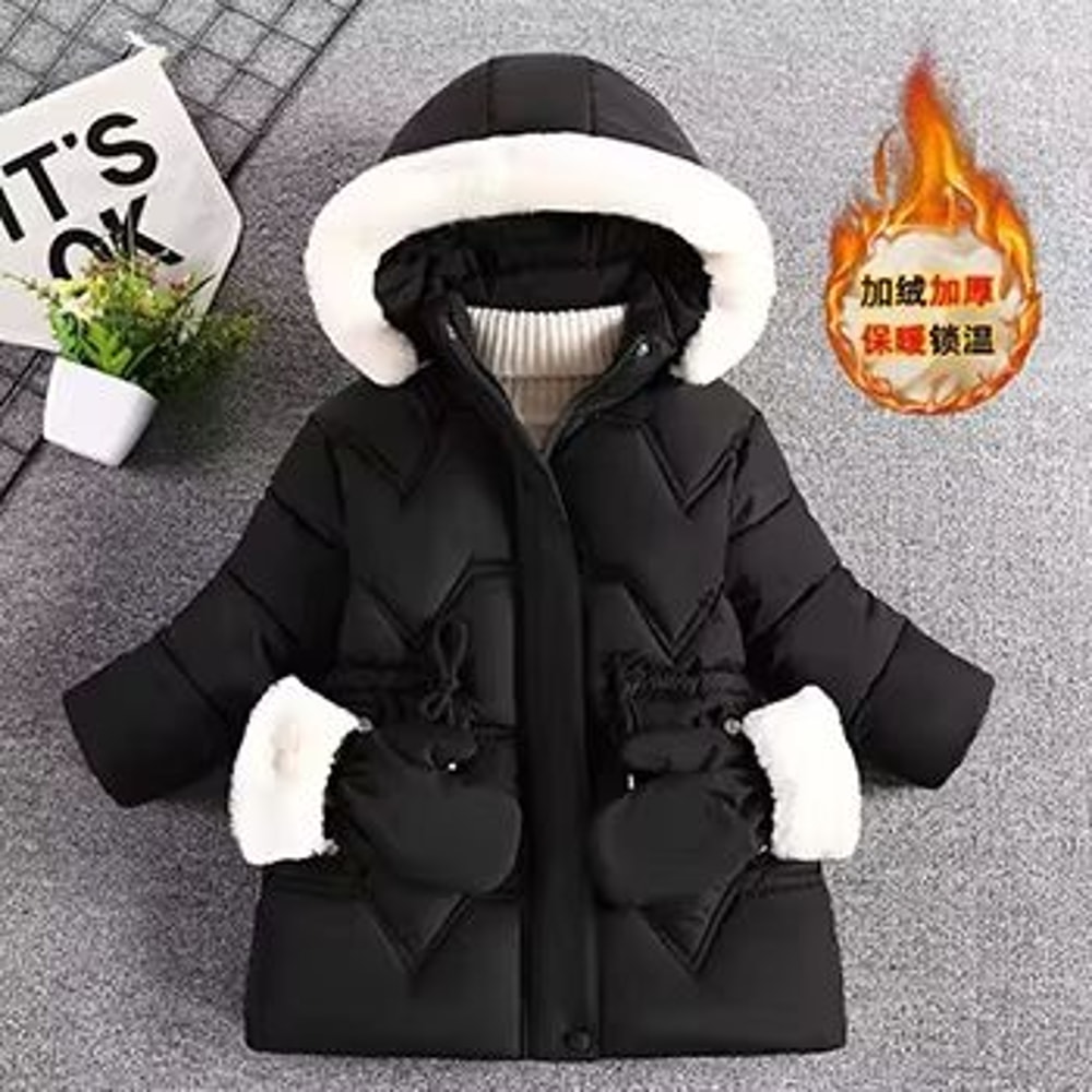 Girls Princess Hooded Winter Coat Warm Kids Hooded Jacket Fashion Outerwear For Ages 38 10