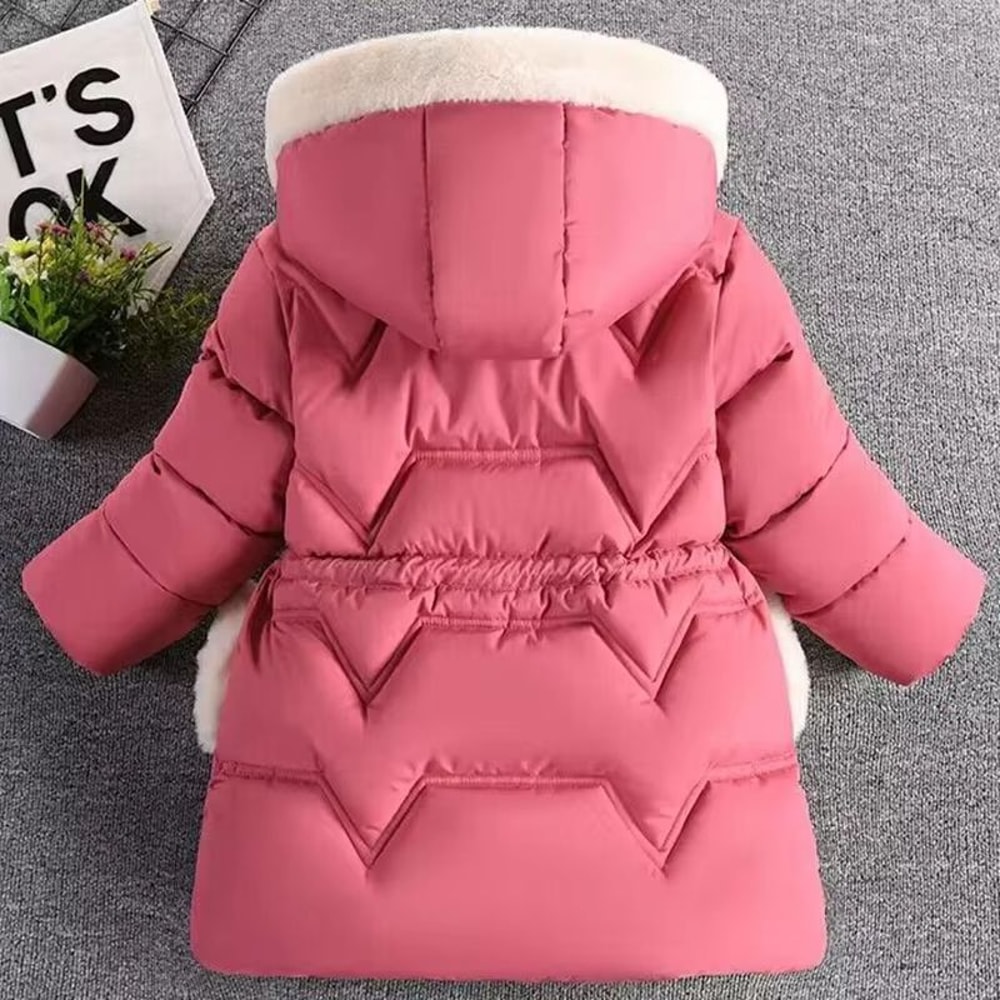 Girls Princess Hooded Winter Coat Warm Kids Hooded Jacket Fashion Outerwear For Ages 38 3