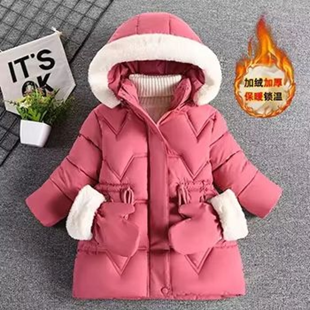 Girls Princess Hooded Winter Coat Warm Kids Hooded Jacket Fashion Outerwear For Ages 38 7