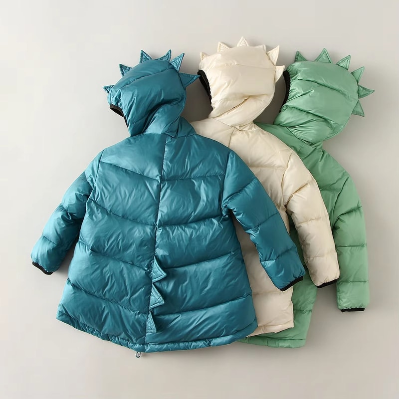 DinoGuard Kids Dinosaur Winter Coat Hooded Windproof Kids Parka Jacket Thick Warm Toddler Dinosaur 1